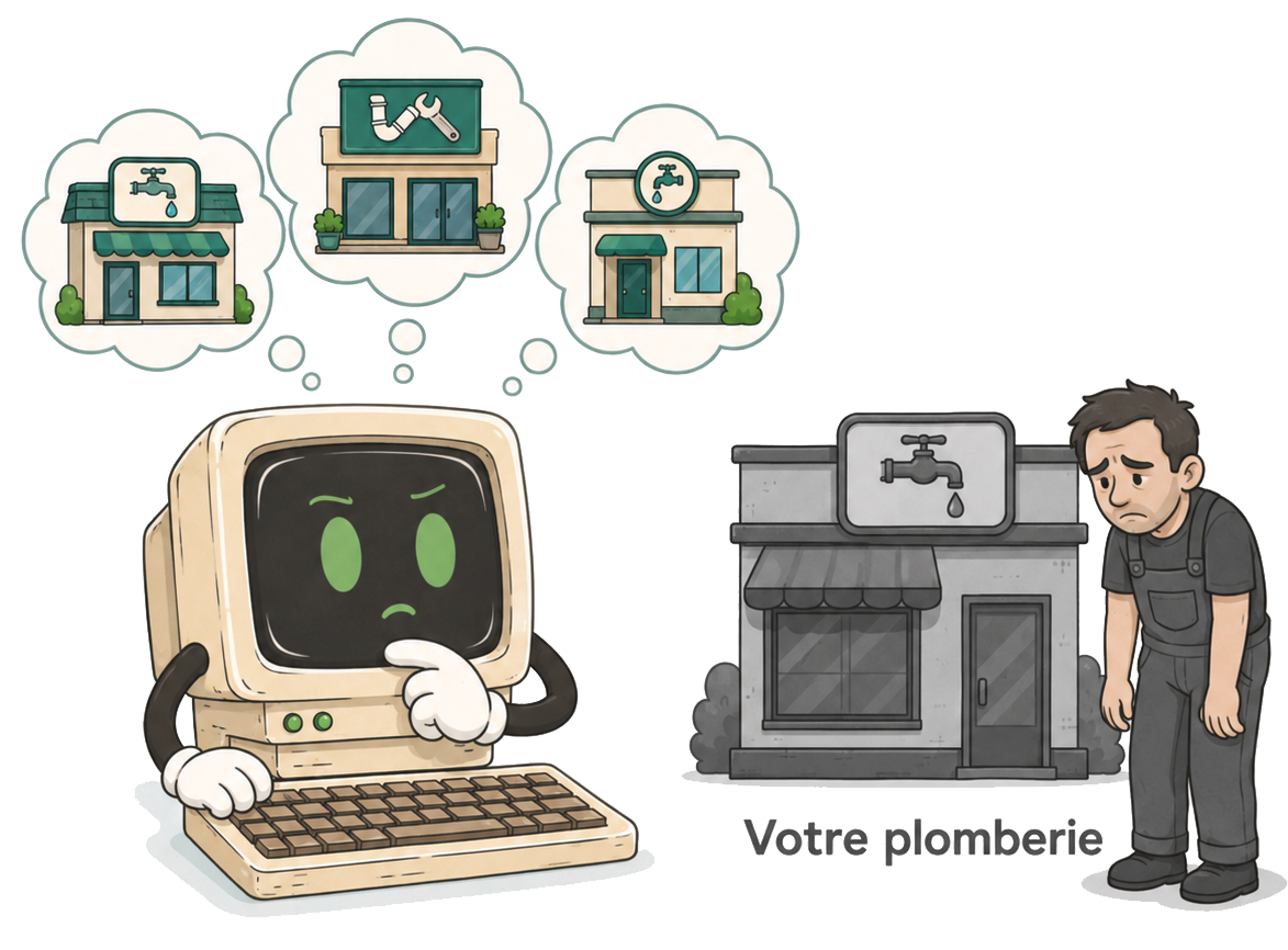 Une intelligence artificielle compare plusieurs plombiers sans sélectionner l'entreprise du client